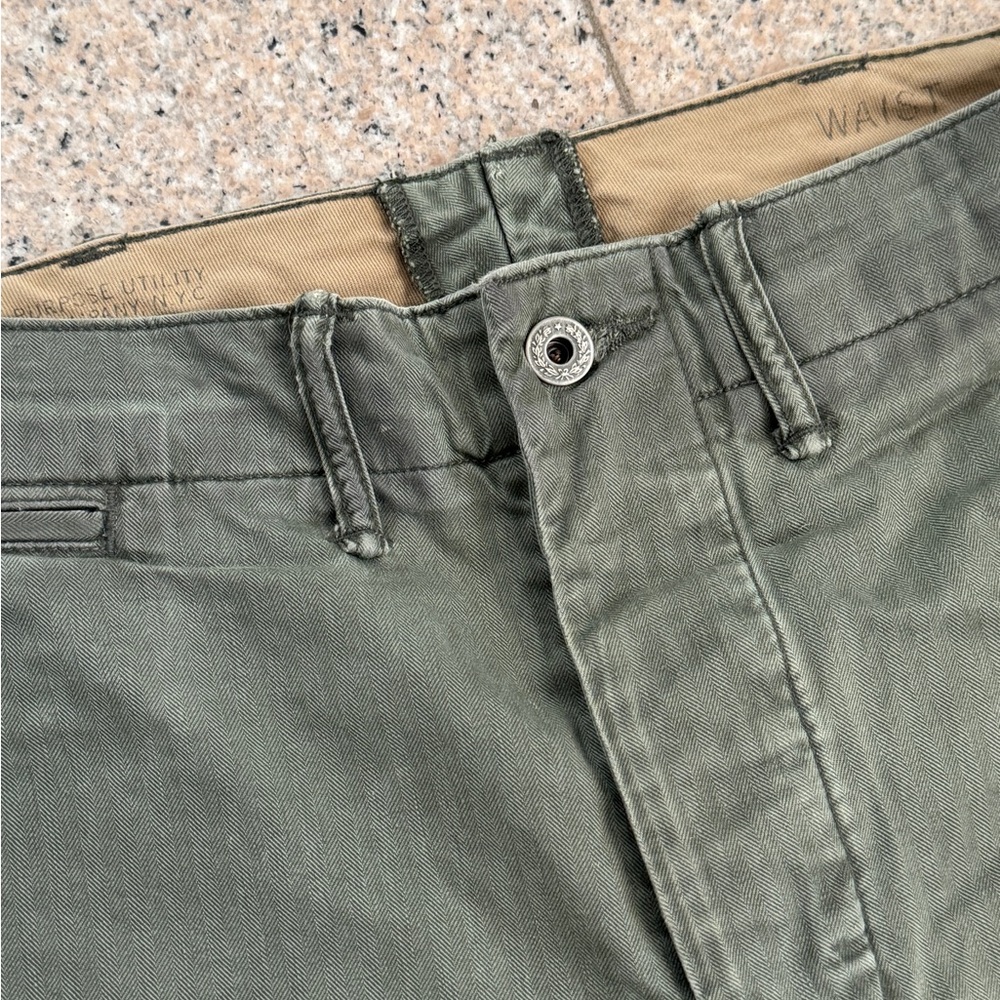 Ralph Lauren RRL Herringbone Trousers Green 30 x 30 Excellent Condition